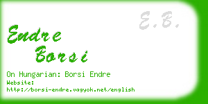 endre borsi business card